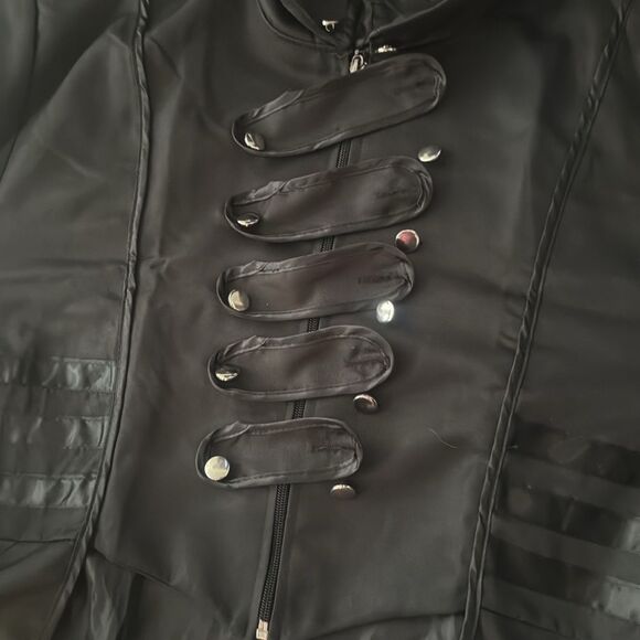 Vampire Viking Overcoat Dress  Solid Mock Neck Halloween Costume Steampu… - Picture 10 of 13